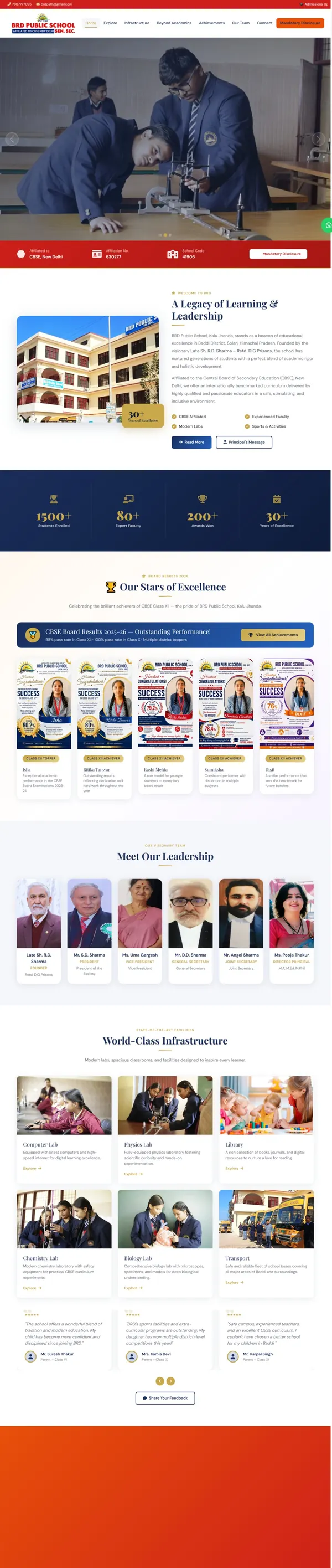 Homepage of BRD Public School