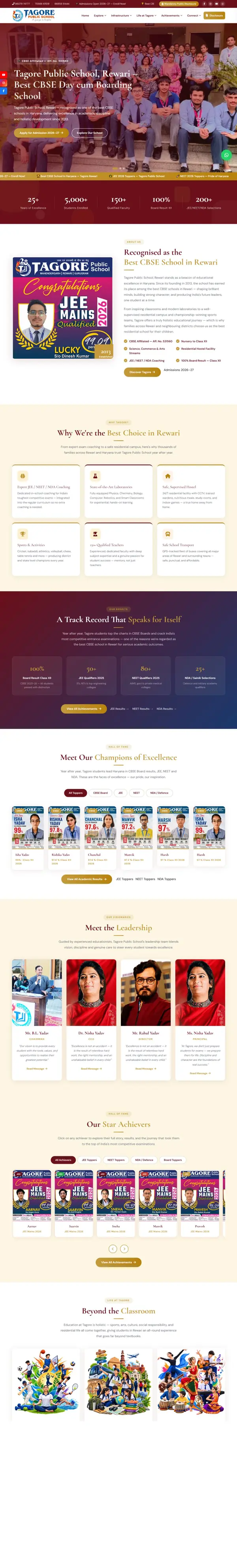 Homepage of Tagore Public School